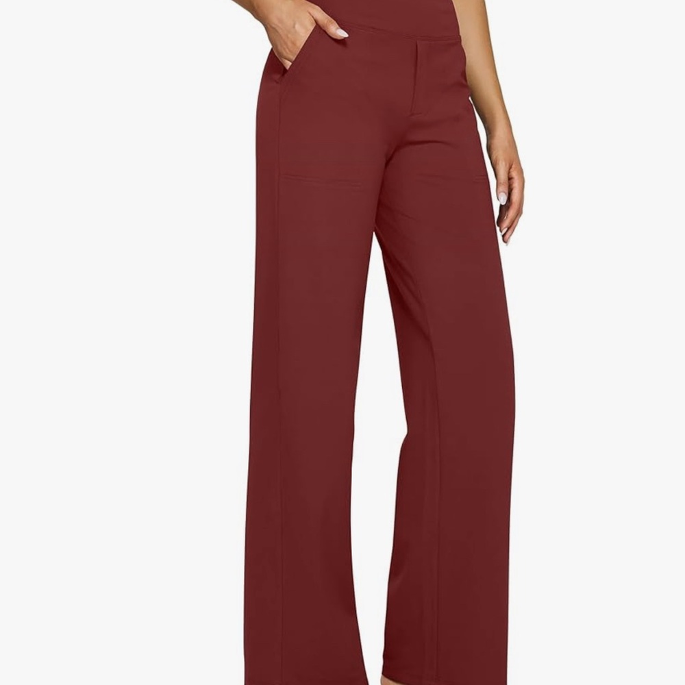 Women's Burgundy G4free Wide-Leg Yoga Pants size Medium